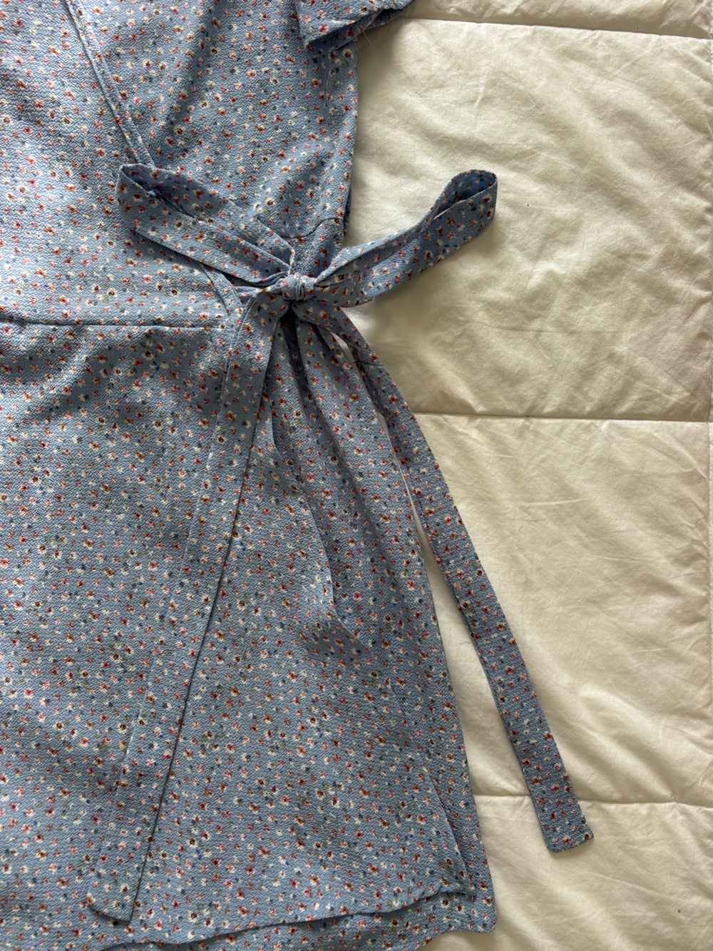 twik floral blue wrap dress - Picture 2 of 4
